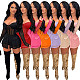 Mesh See Through Patchwork Zipper Blazer+Shorts Set NM-8501