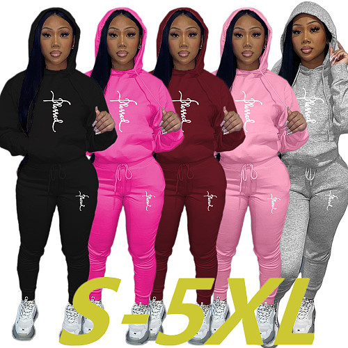 Jogging Long Pants Hoodies Tracksuits Print Sportswear 2PC Sets DN-N8999B7