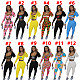 Low-Cut Long Sleeve Crop Top Gymwear Sport Suit SHD-9445