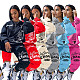 Letter graffiti printed Sweatshirt+Joggers Pants Matching Set NM-8325