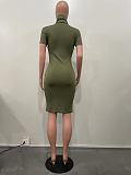 Women Stripes Long Cloak With Tight Midi Dress OD-8633