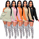 Vest Crop Top+Deep V Long Sleeve Dress 2 Pieces NM-8390