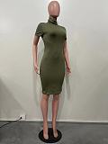 Women Stripes Long Cloak With Tight Midi Dress OD-8633