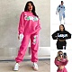 Autumn and Winter Leisure Sports Knitted Letter Printed Outfits RS-79887
