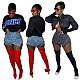 Streetwear High Waist Stretch Summer Denim Shorts MEM-88479