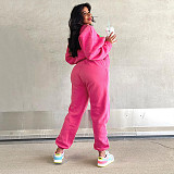 Autumn and Winter Leisure Sports Knitted Letter Printed Outfits RS-79887