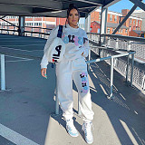 Autumn and Winter Leisure Sports Knitted Letter Printed Outfits RS-79887