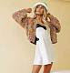 Ladies Rainbow Woven Lantern Sleeve Knitted Cardigan Sweater RS-210401