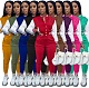 Crop Top Long Sleeve Baseball Jacket Pure Trouser Set FSL-176