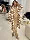 Autumn/winter Women Plaid Print Fleece Long Coat SH-390913