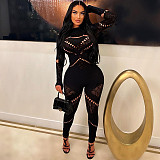 Sexy See Through Hollow Out Jumpsuit And Rompers Long Pant 2023 RS-0042