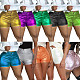 Metallic Candy Color Mid Waist Summer Shorts BN-9417
