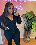 Knitted Women Hooded Zipper Jacket Skinny Pants Set FSL-180