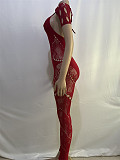 Women Short Sleeve Bodycon Jumpsuit Skinny Pink Mesh See Though RS-0026