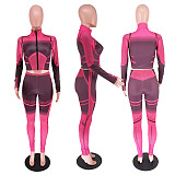Zip Up Crop Tops Bodycon Leggings Pants Sets RC-3185