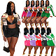 Fashion Motorcycle Baseball Jacket With Short Skirt 2 Pieces Set YNS-2612