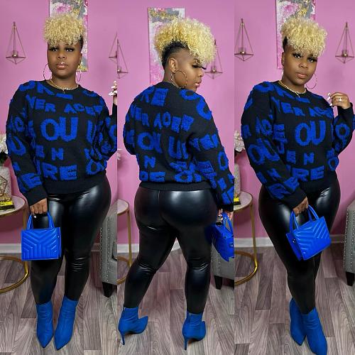 Street Trend Women's Crew-neck Thick Knitted Sweater CY-0045