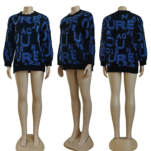 Street Trend Women's Crew-neck Thick Knitted Sweater CY-0045