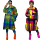Plaid Lapel Single-breasted Woolen Long Coat HMS-5528