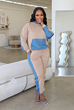 Denim Nude Hoodies Drawstring Pockets Jogger Set RC-3232