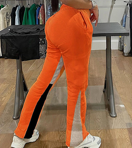 Street Style Women Patchwork Sporty Long Pants LSD-1758