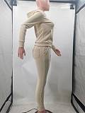 Fitness Solid Pullover Hoodies Sweatpants Tracksuits TK-6258