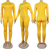 Women High Neck Long Sleeves Skinny Jumpsuits SFY-066