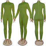 Women High Neck Long Sleeves Skinny Jumpsuits SFY-066