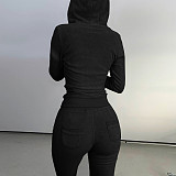 Zipper Hooded Coat+Vest+Jogger Pants Tracksuits CH-8235