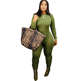 Women High Neck Long Sleeves Skinny Jumpsuits SFY-066