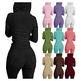 Zipper Hooded Coat+Vest+Jogger Pants Tracksuits CH-8235