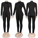 Women High Neck Long Sleeves Skinny Jumpsuits SFY-066