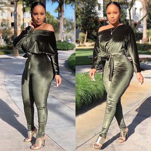 Lovers Touch Velvet Jumpsuit CH-8089