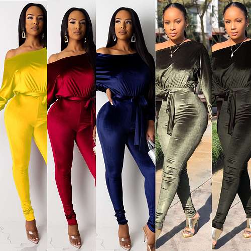 Lovers Touch Velvet Jumpsuit CH-8089