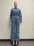 Fashion New Long Sleeve Trousers Denim Women's Two-piece Set YUN-51025