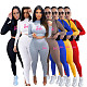 Long Sleeve Solid Casual Winter Women Yoga Outfits XING-333