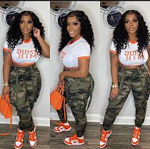 Women Streetwear Trousers Camouflage Cargo Pants RS-2234