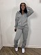 Solid Tracksuits Zip Up Hooded Sweatshirts and Pants Set MK-3071