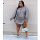 Plus Size Party Sequin Glitter Plus Size Evening Dress CN-352