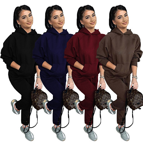 Sportswear Hooded Sweatshirt Joggers Pants Set MAE-2127
