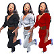 Zipper Hooded Coat+Pants Sets Joggers Casual Tracksuits XY-9066