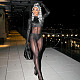 Black Mesh Patchwork Transparent Sexy Women Length Jumpsuits MXXB-K23JP582