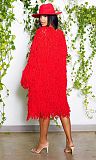 Chic Knitted Crochet Tassel Loose Sweater Cardigan TK-6268