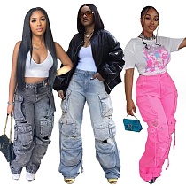 Retro Pockets Casual Women Jeans MEM-88483