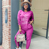 Logo Print Long Sleeve T Shirt Pencil Pants Tracksuits JLY-19441