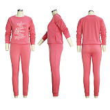Logo Print Long Sleeve T Shirt Pencil Pants Tracksuits JLY-19441