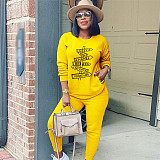 Logo Print Long Sleeve T Shirt Pencil Pants Tracksuits JLY-19441