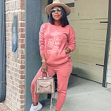 Logo Print Long Sleeve T Shirt Pencil Pants Tracksuits JLY-19441
