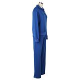 Women's Casual Solid Hoodies Zipper Neck Pants Sets AIL-258