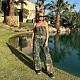 Halter Lace Up Vest Zipper Off Neck Bandeau Sling Pants Sets RS-06601